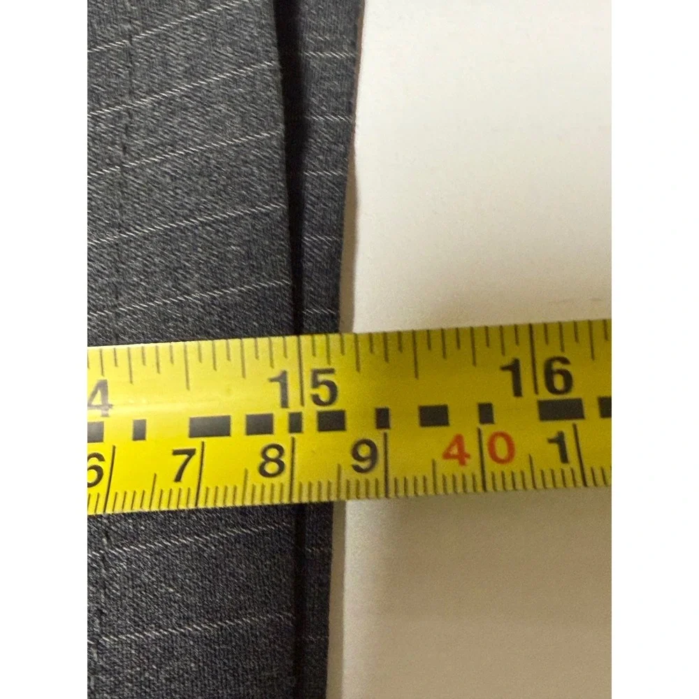 Emerson Lang Pinstripe Skort Gray XL Tailored Office Quiet Luxury EUC